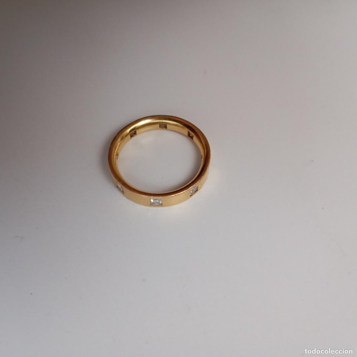 Joyeria: Alianza anillo de oro con piedras incrustradas - Foto 5