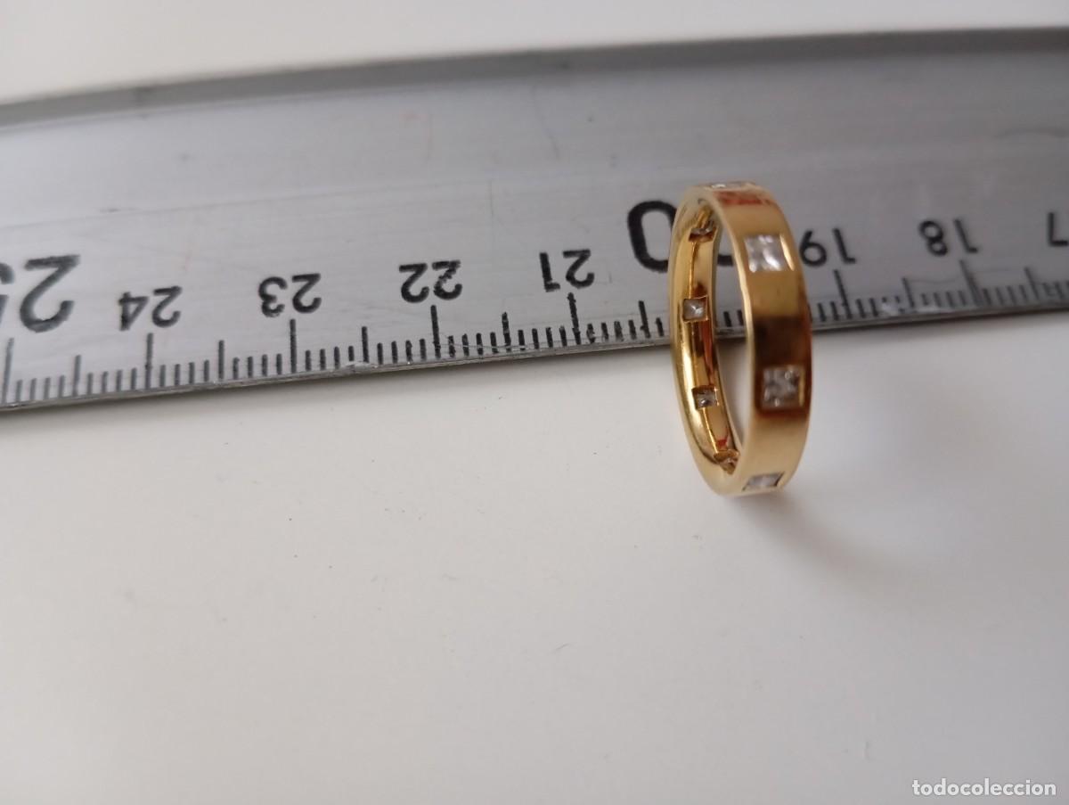 Joyeria: Alianza anillo de oro con piedras incrustradas - Foto 8