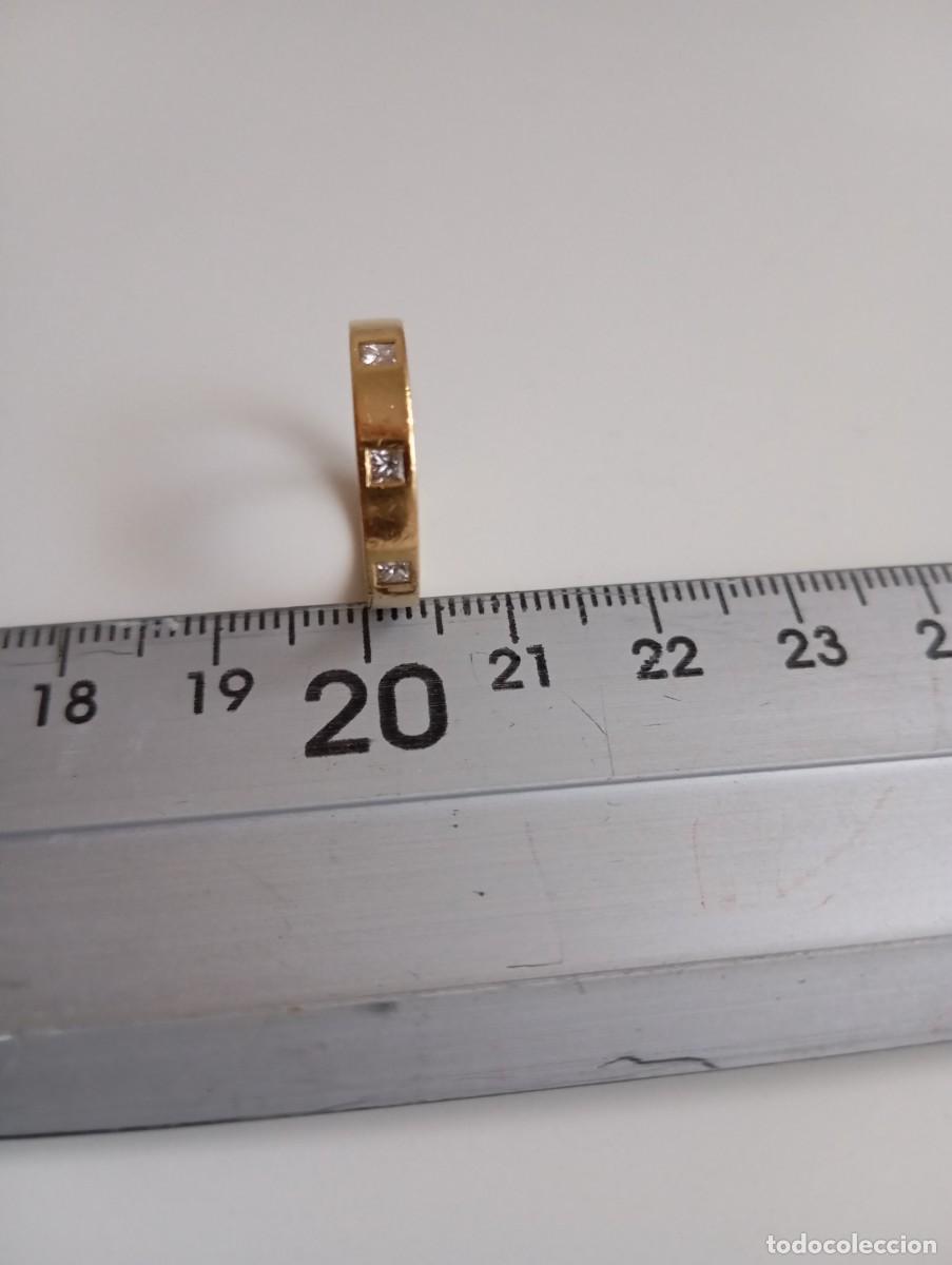 Joyeria: Alianza anillo de oro con piedras incrustradas - Foto 9