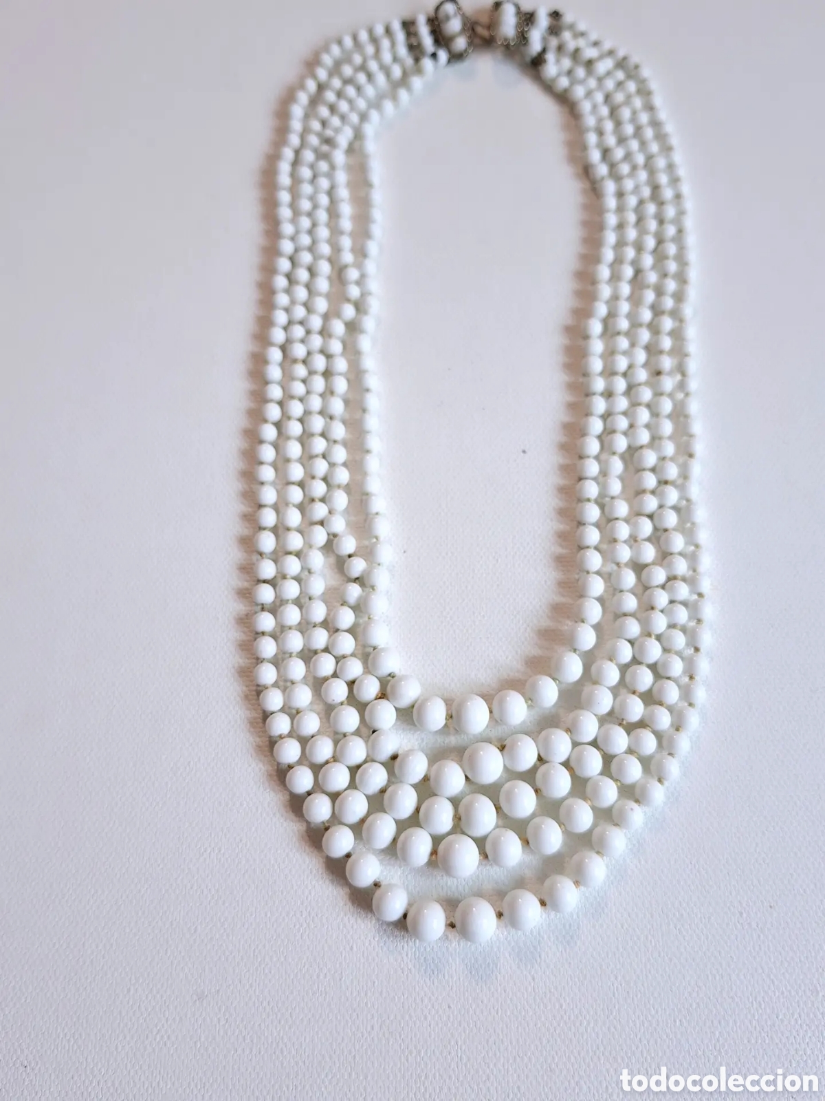 Joyeria: Collar Cristal Blanco Antiguo