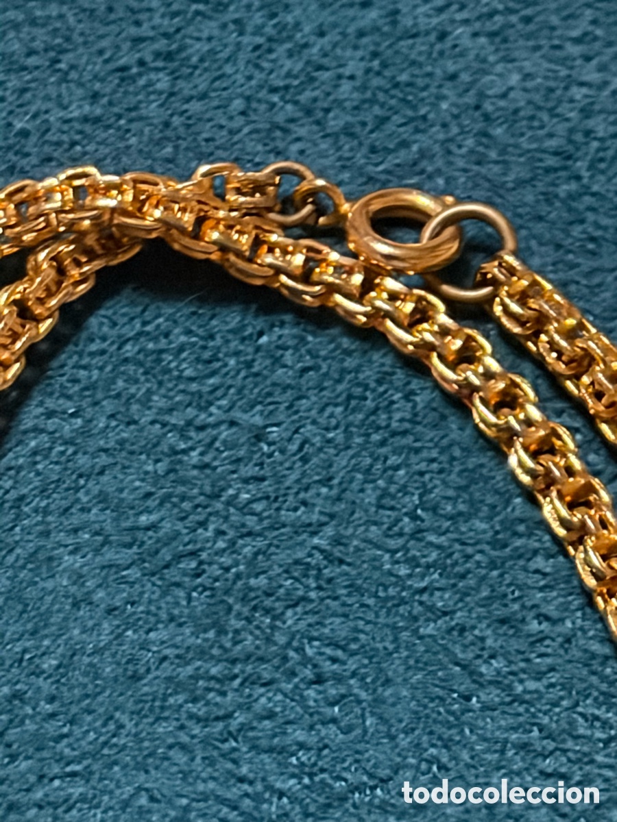 Joyeria: Cadena larga de metal dorado - Foto 2