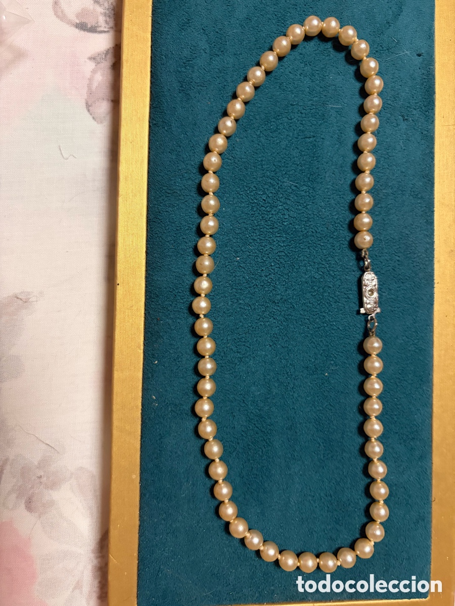 Joyeria: Gargantilla s&iacute;mil perlas