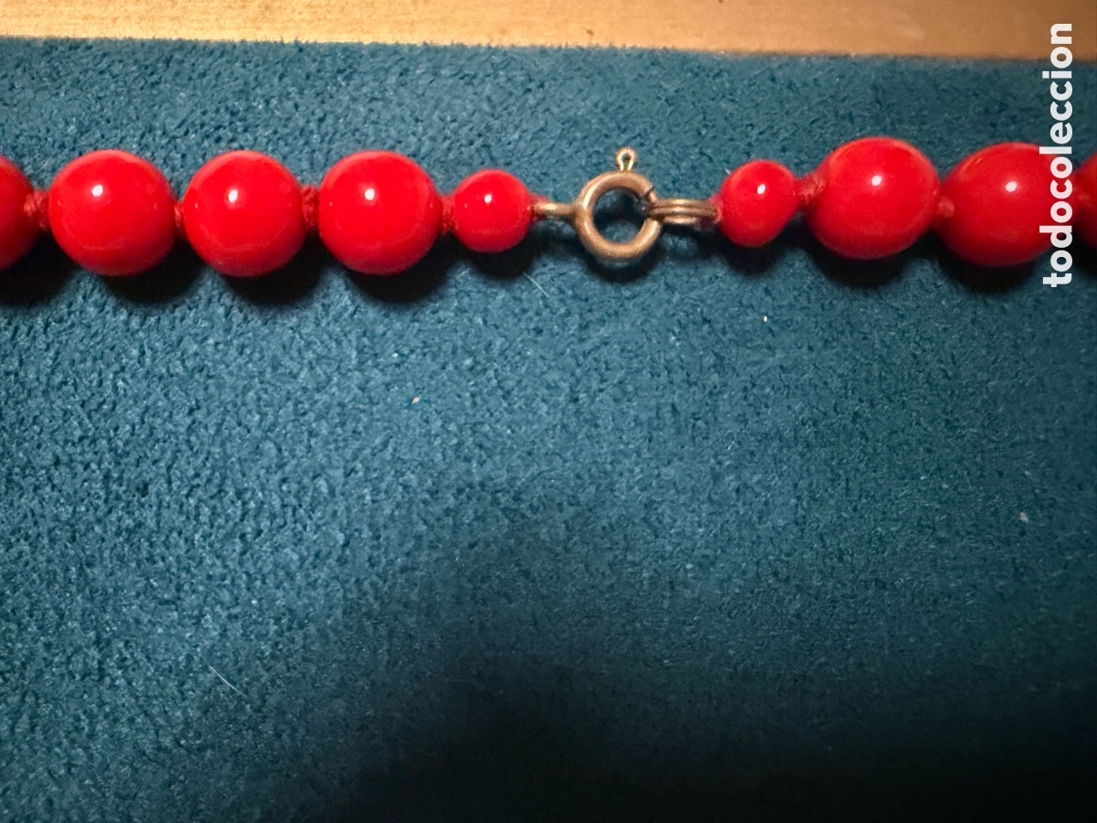Joyeria: Gargantilla vintage bolas rojas - Foto 2