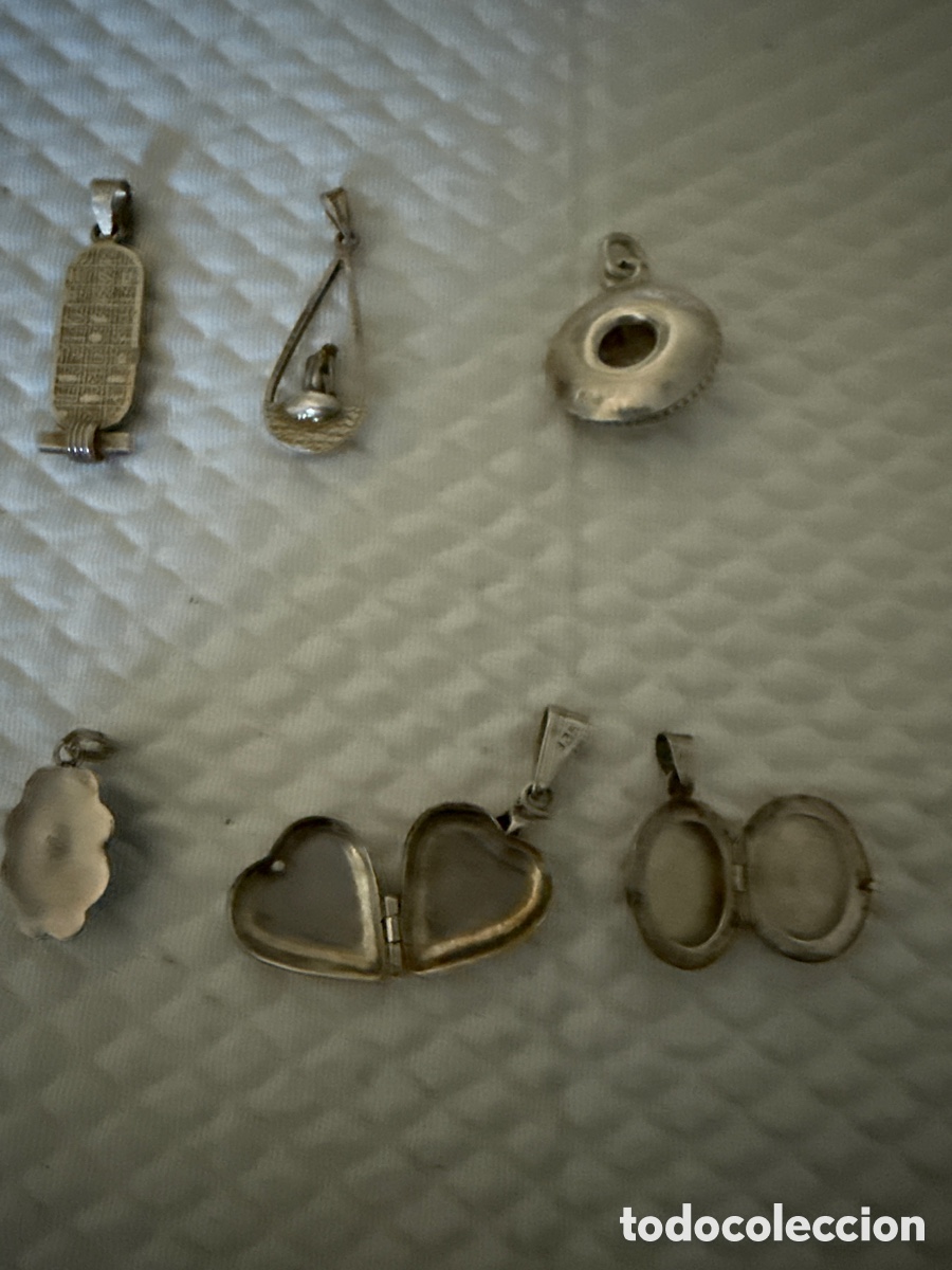 Joyeria: Lote de 6 colgantes plata. 2 se abren