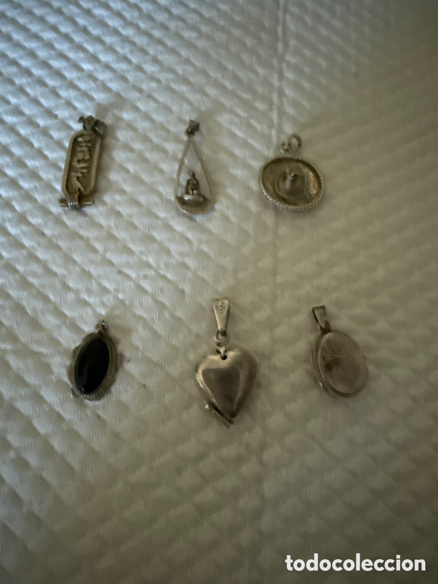 Joyeria: Lote de 6 colgantes plata. 2 se abren