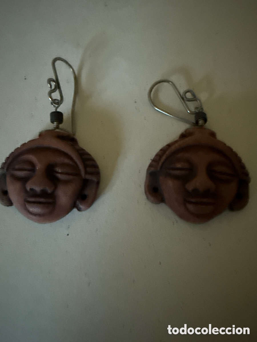 Joyeria: Pendientes &eacute;tnicos prehisp&aacute;nicos en terracota y plata