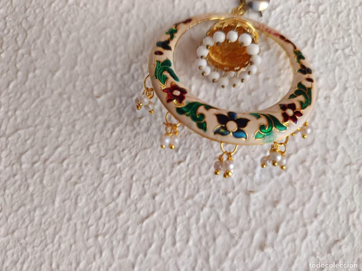 Joyeria: Pendiente Meenakari estilo Chandbali - Foto 2