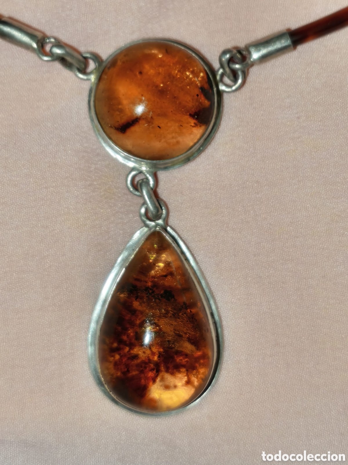 Joyeria: GARGANTILLA DE AMBAR Y PLATA