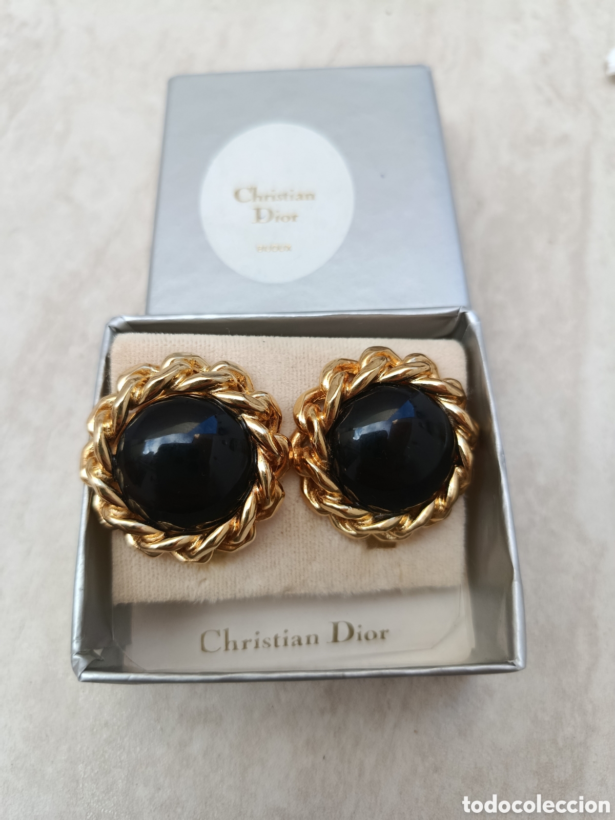 Joyeria: Christian Dior , Pendientes vintage. Chapado en Oro