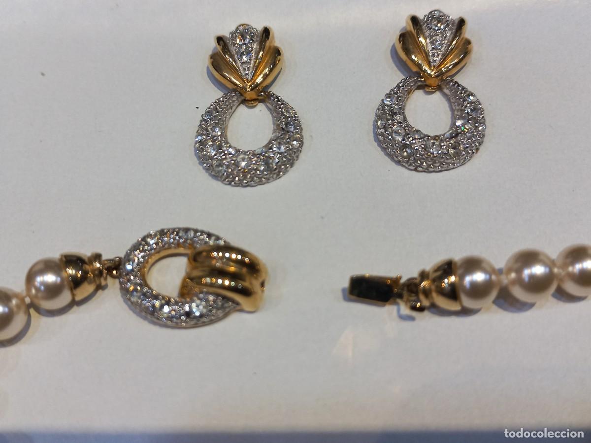 Joyeria: COLLAR PERLAS con CENTRO BROCHE ARO Y PENDIENTES chapado &uml;EDUAR&uml; - Foto 6