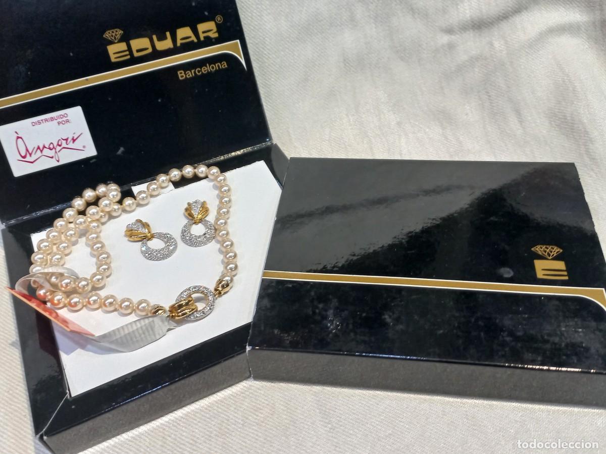 Joyeria: COLLAR PERLAS con CENTRO BROCHE ARO Y PENDIENTES chapado &uml;EDUAR&uml; - Foto 9