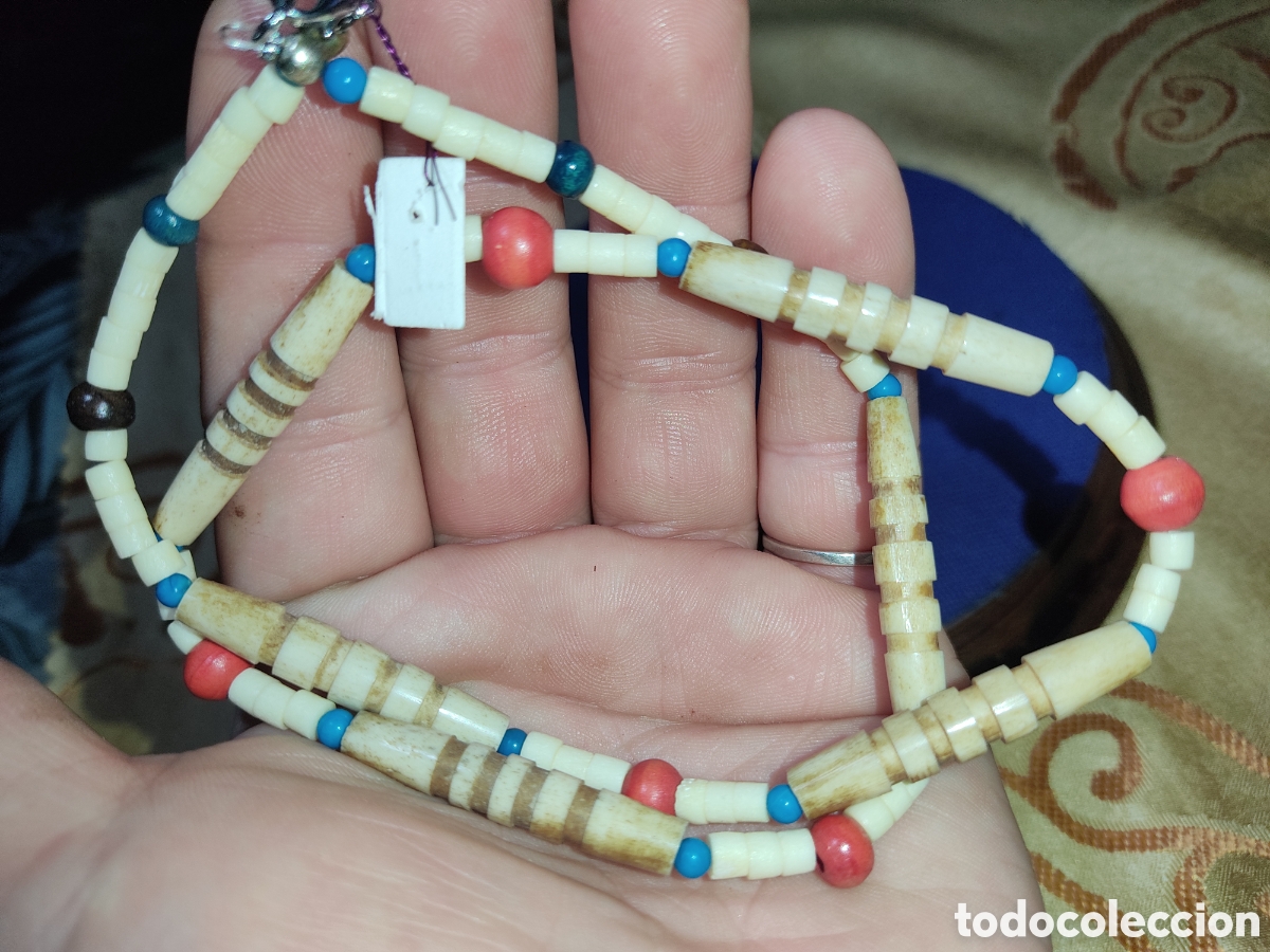 Joyeria: Collar de hueso a&ntilde;os 70. *T* - Foto 6