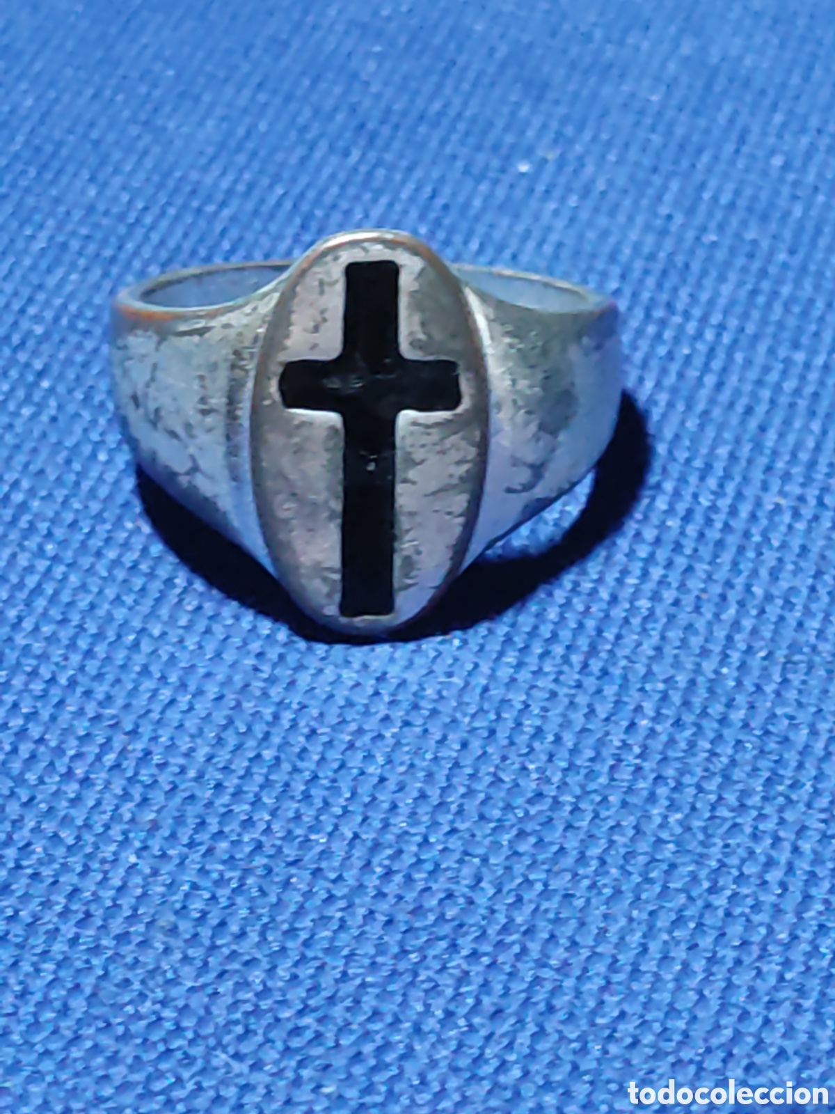 Joyeria: Anillo religioso con cruz de esmalte negro - Foto 2