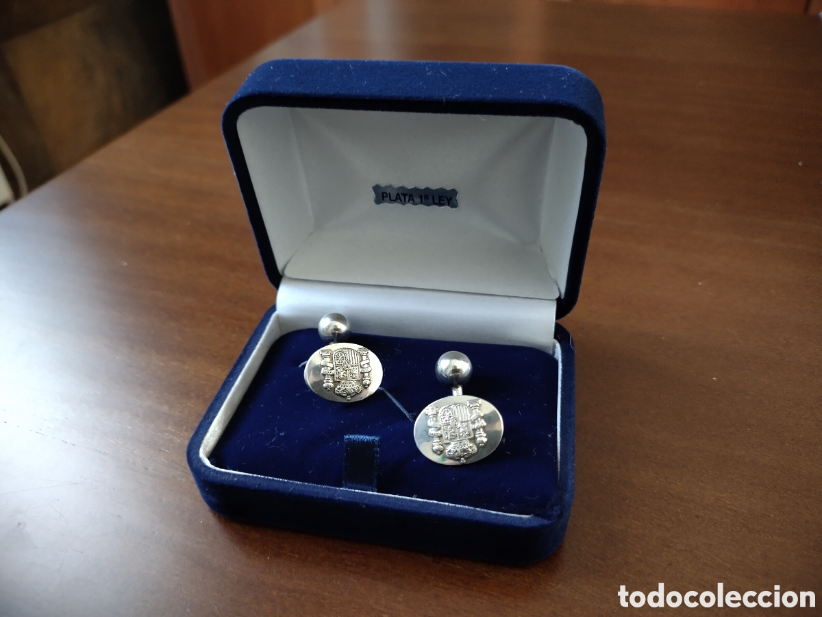 Joyeria: Gemelos escudo de Espa&ntilde;a plata 925