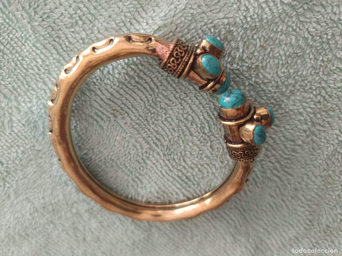 Joyeria: brazalete r&iacute;gido de metal de estilo indio - Foto 2