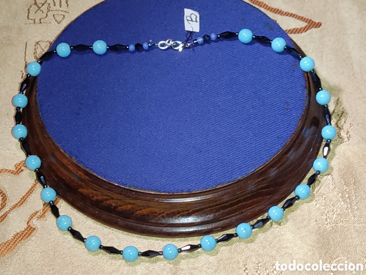 Joyeria: Bonito Collar de cristal de Murano y cristal facetado.Vintage *B*