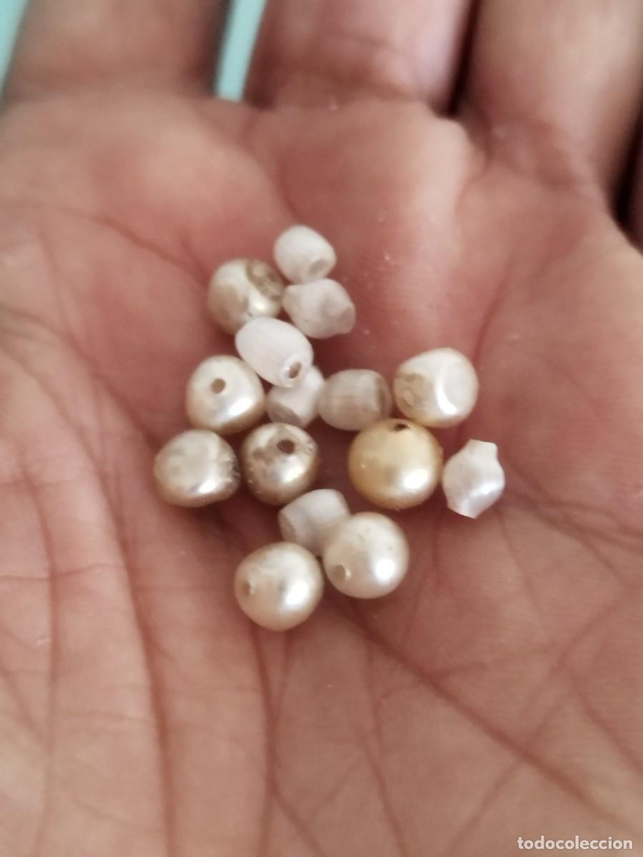 Joyeria: Lote de 16 cuentas tipo perlas a identificar. - Foto 4