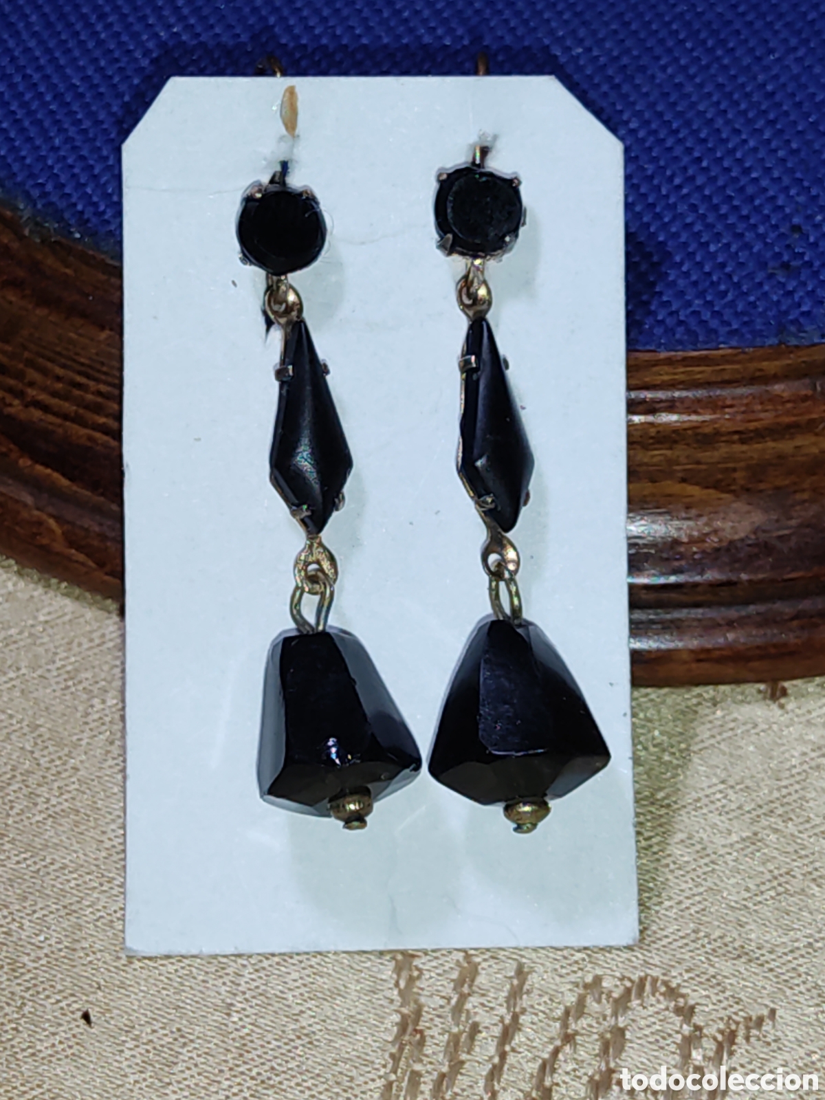 Joyeria: Pendientes negros de luto Art Deco. - Foto 2