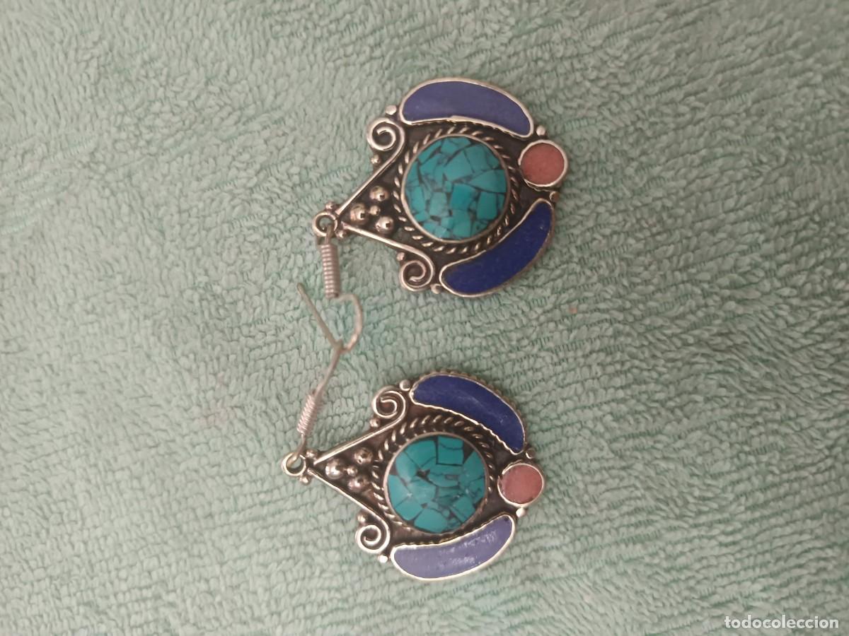 Joyeria: Pendientes de estilo &eacute;tnico tibetano o nepal&iacute;