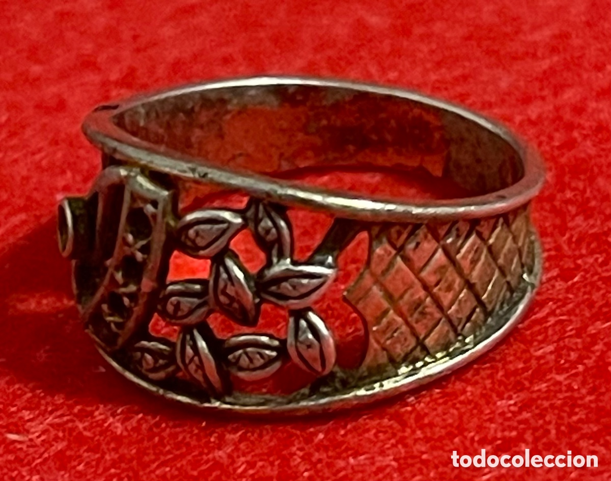 Joyeria: Antiguo Anillo en plata de ley contrastada - Foto 2