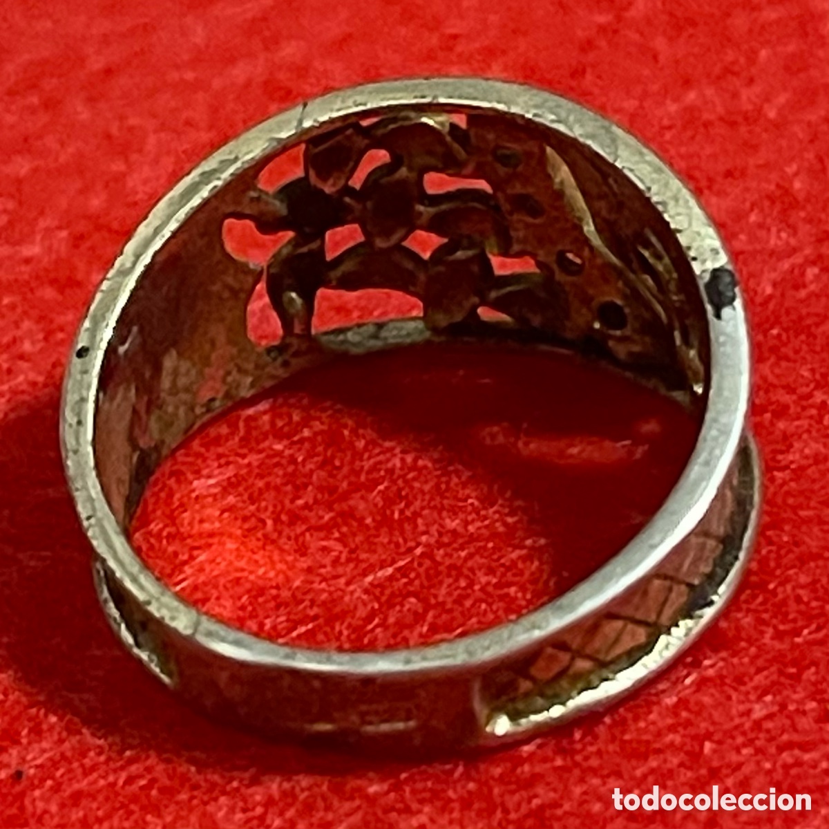 Joyeria: Antiguo Anillo en plata de ley contrastada - Foto 4