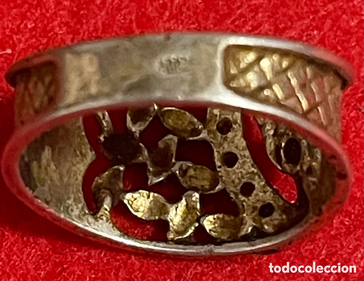 Joyeria: Antiguo Anillo en plata de ley contrastada - Foto 5