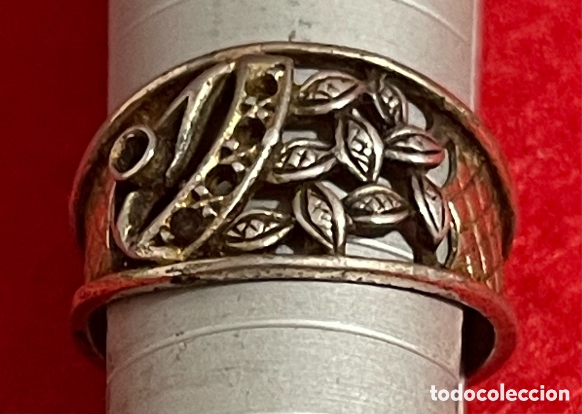 Joyeria: Antiguo Anillo en plata de ley contrastada - Foto 6