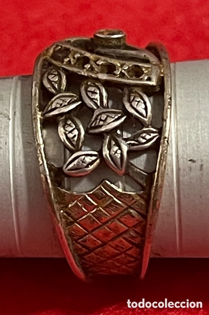 Joyeria: Antiguo Anillo en plata de ley contrastada - Foto 7