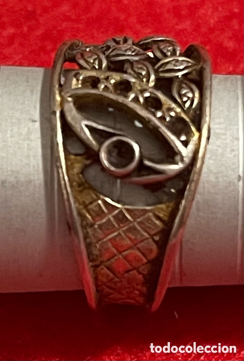 Joyeria: Antiguo Anillo en plata de ley contrastada - Foto 8