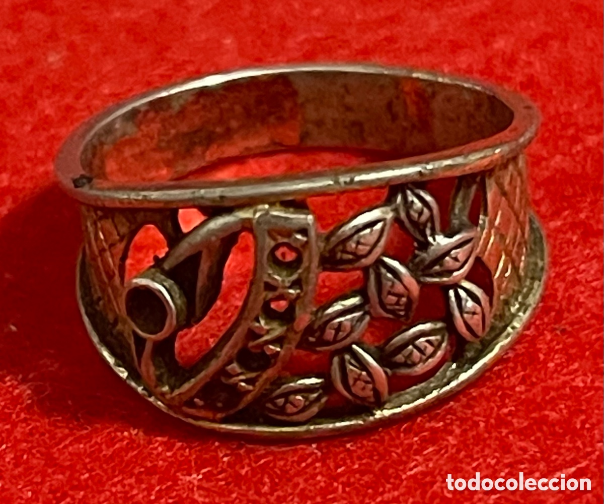 Joyeria: Antiguo Anillo en plata de ley contrastada
