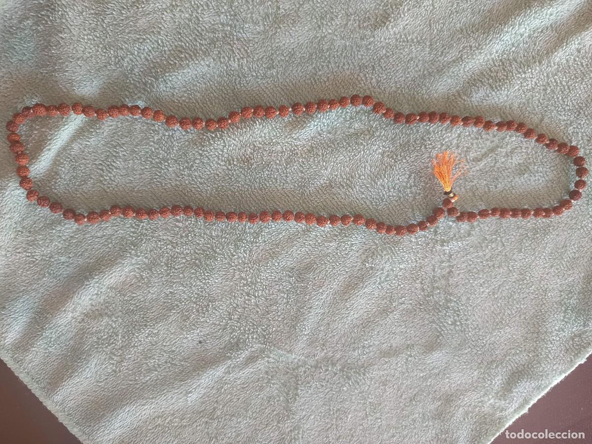 Joyeria: Japamala de rudraksha es un rosario o collar de cuentas de oraci&oacute;n tradicional