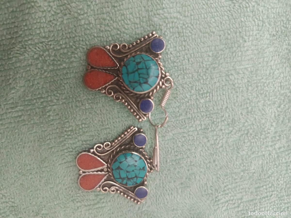 Joyeria: Pendientes artesanales de estilo tibetano