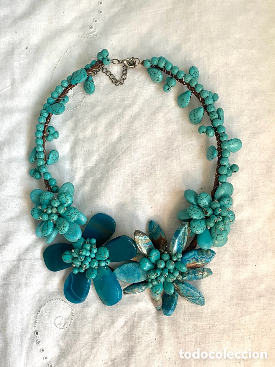 Joyeria: Collar piedras naturales turquesa
