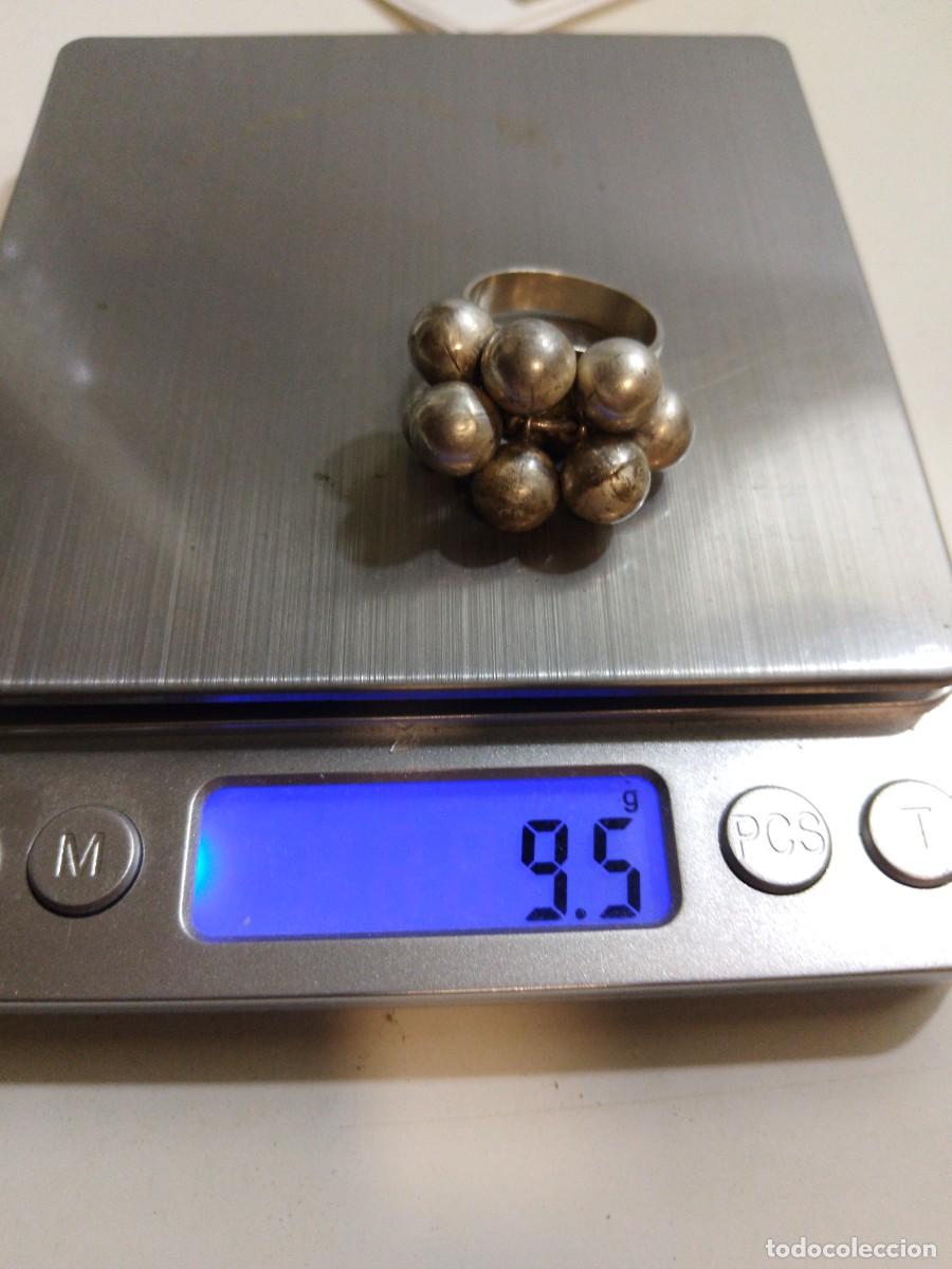 Joyeria: Anillo plata vintage de bolas peso 9,4 g