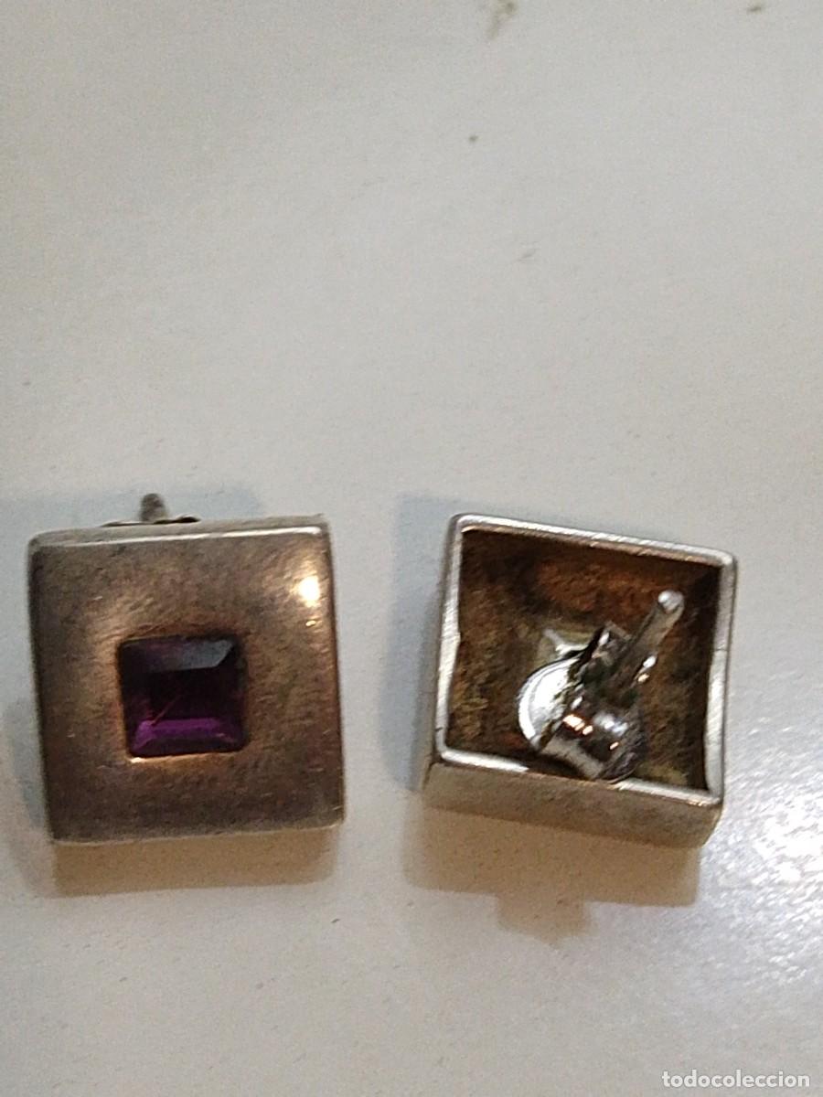 Joyeria: Pendientes de plata con circonita