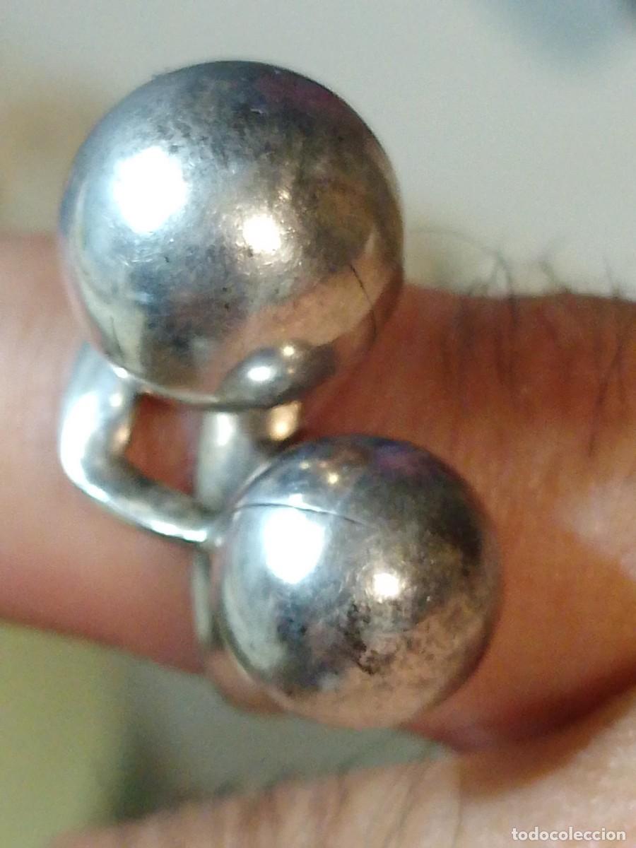 Joyeria: Anillo plata dos bolas vintage muy bonito
