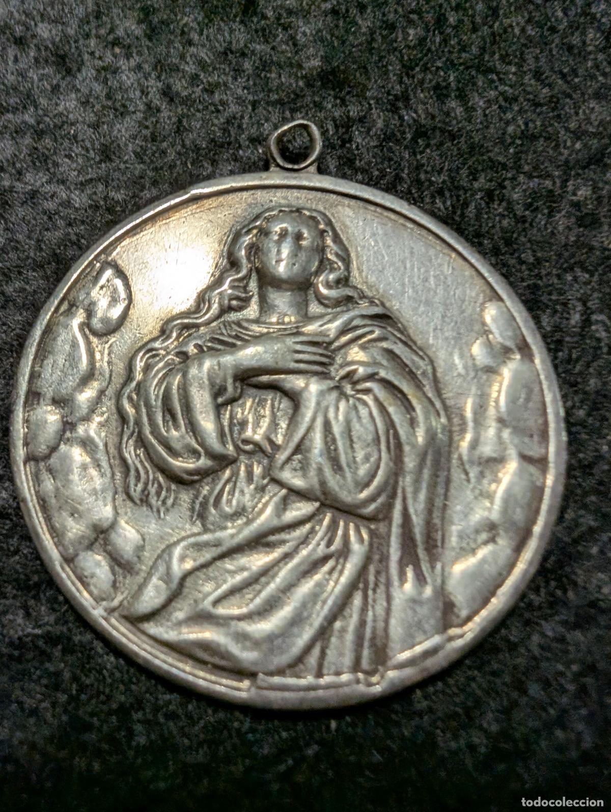 Joyeria: MEDALLA DE LA INMACULADA CONCEPCION DE PLATA GRANDE. 35,20 mm. PESO 14,32 gr