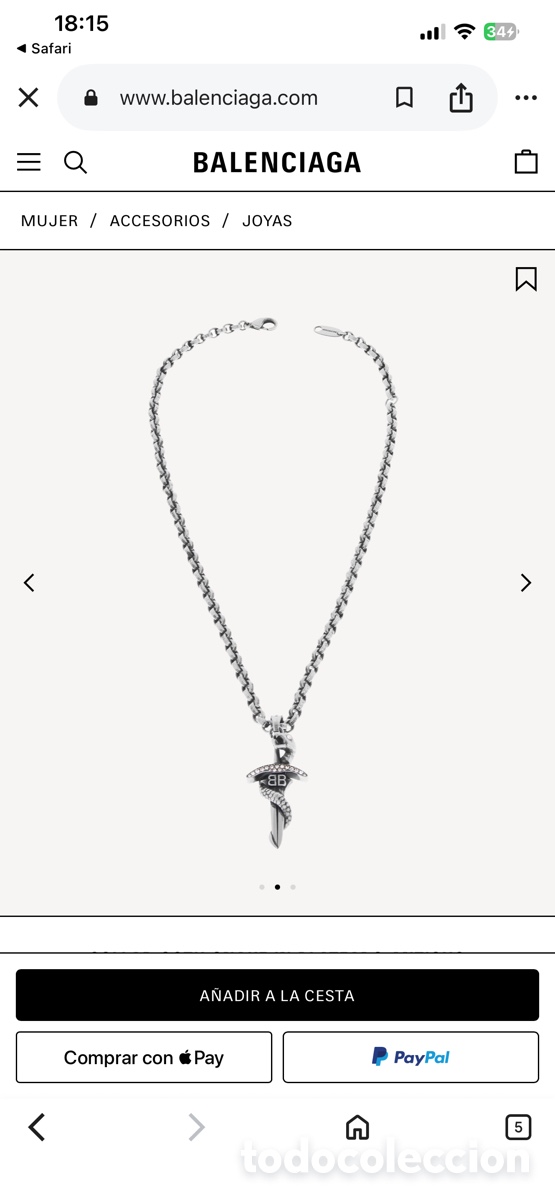 Joyeria: Collar hombre Balenciaga hombre
