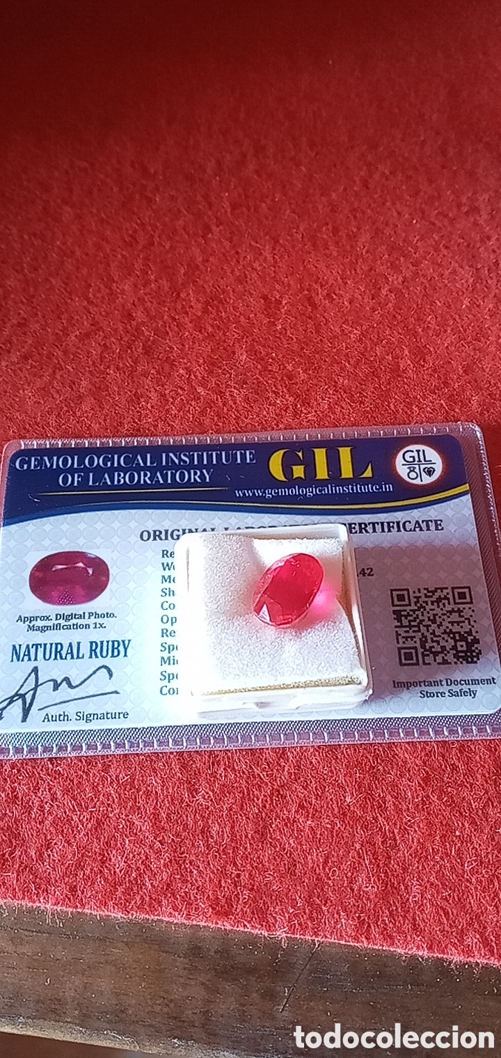 Joyeria: RUBY GEMOLOGICAL INSTITUTE OF LABORATORY NATURAL RUBY - Foto 5
