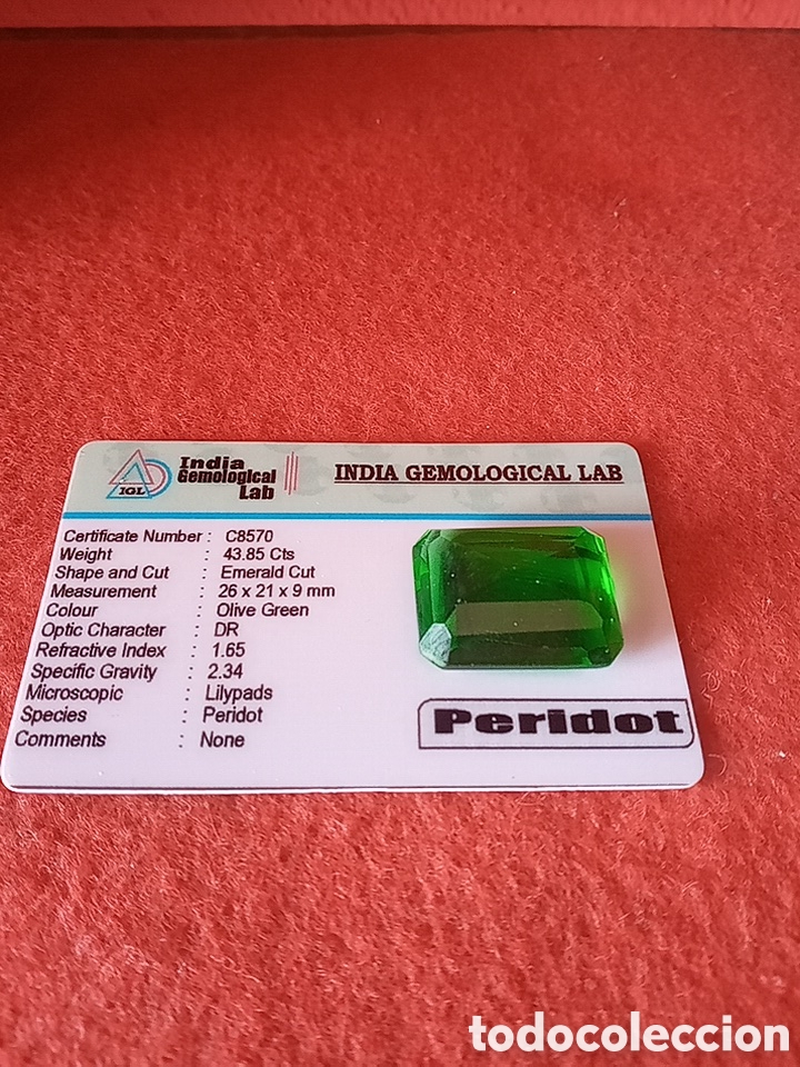 Joyeria: PERIDOTO INDIA GEMOLOGICAL LAB