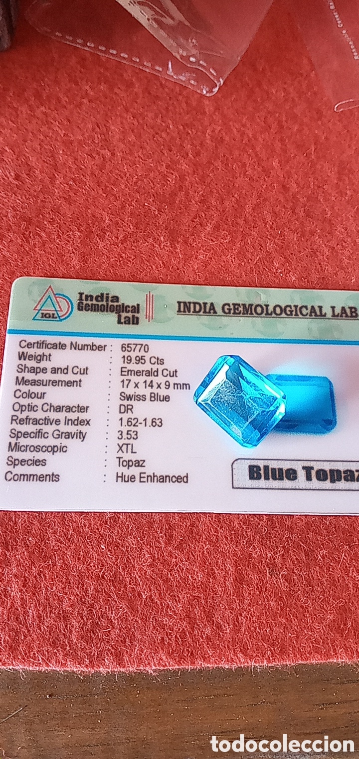 Joyeria: BLUE TOPAZ CERTIFICADO TOPACIO AZUL - Foto 2