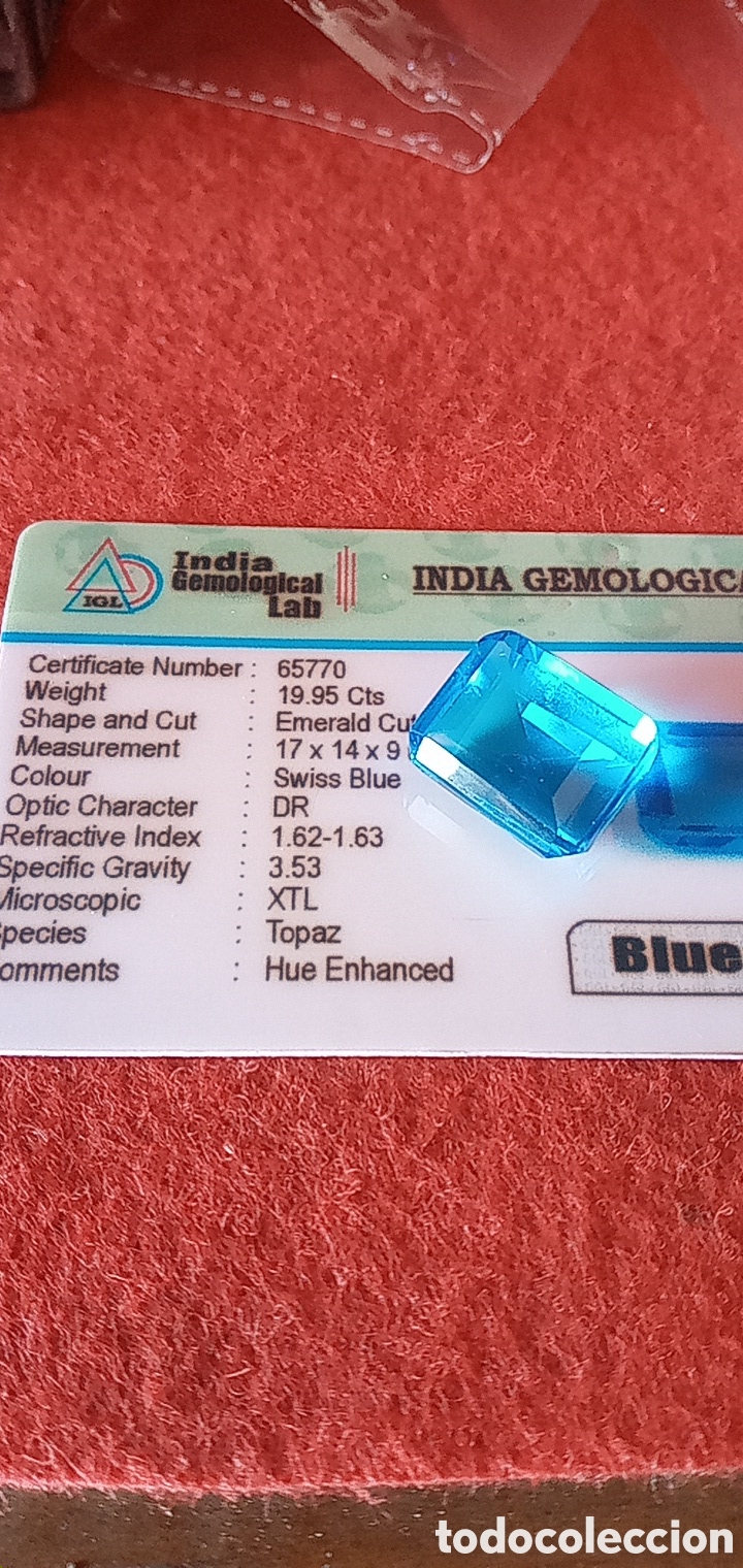 Joyeria: BLUE TOPAZ CERTIFICADO TOPACIO AZUL - Foto 3
