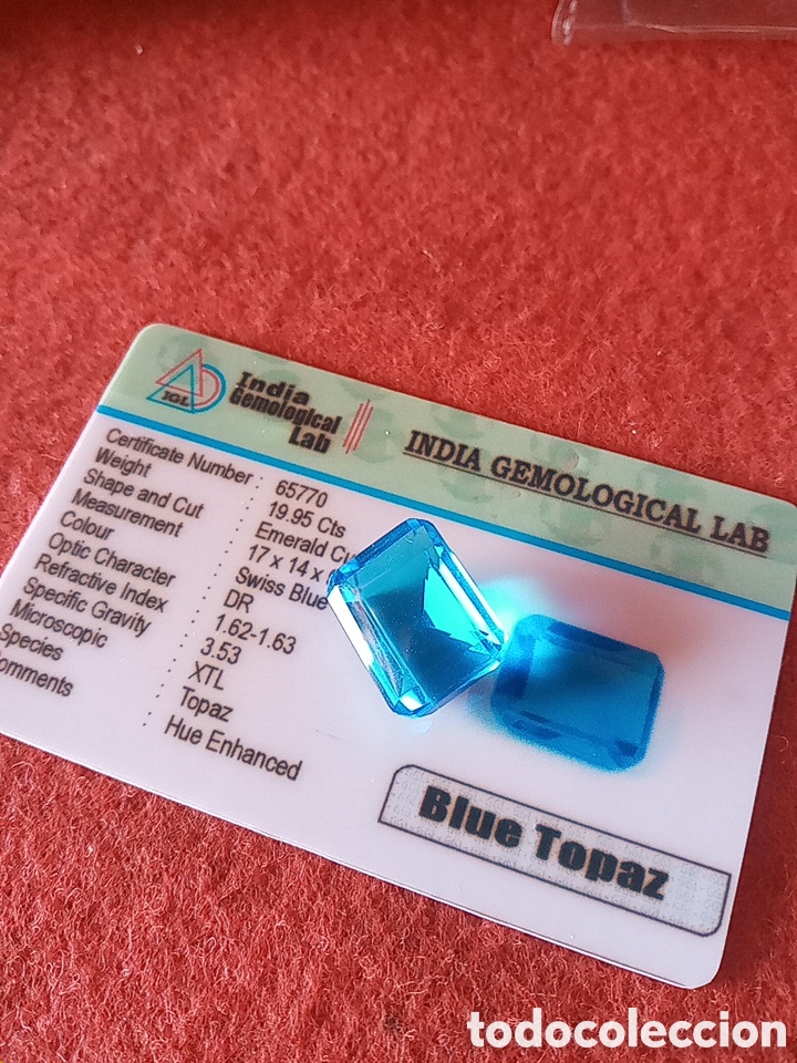 Joyeria: BLUE TOPAZ CERTIFICADO TOPACIO AZUL