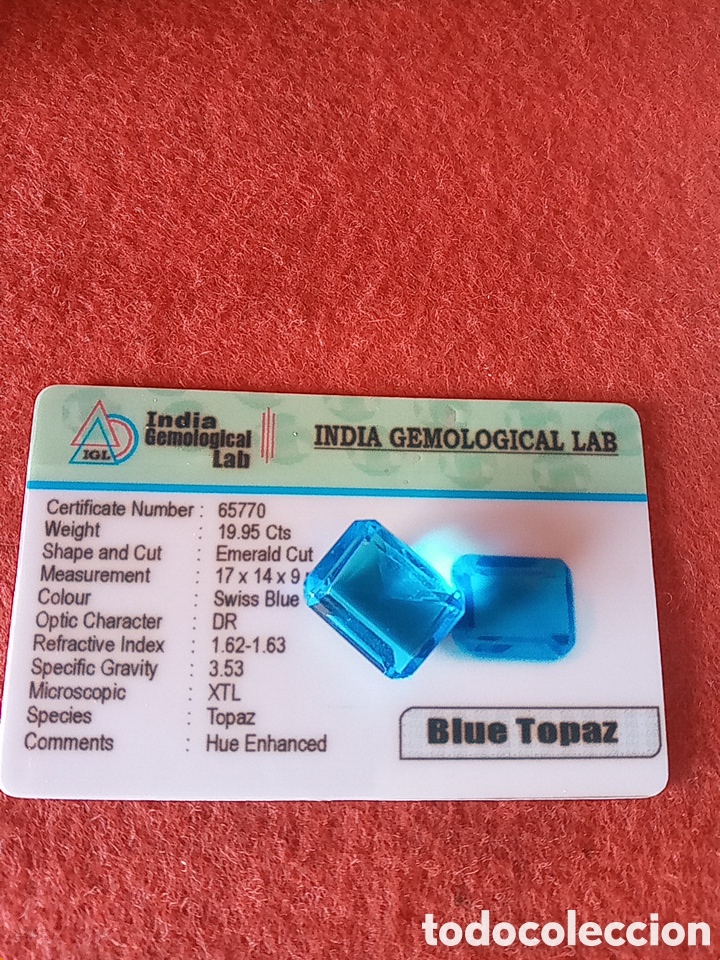 Joyeria: BLUE TOPAZ CERTIFICADO TOPACIO AZUL - Foto 5