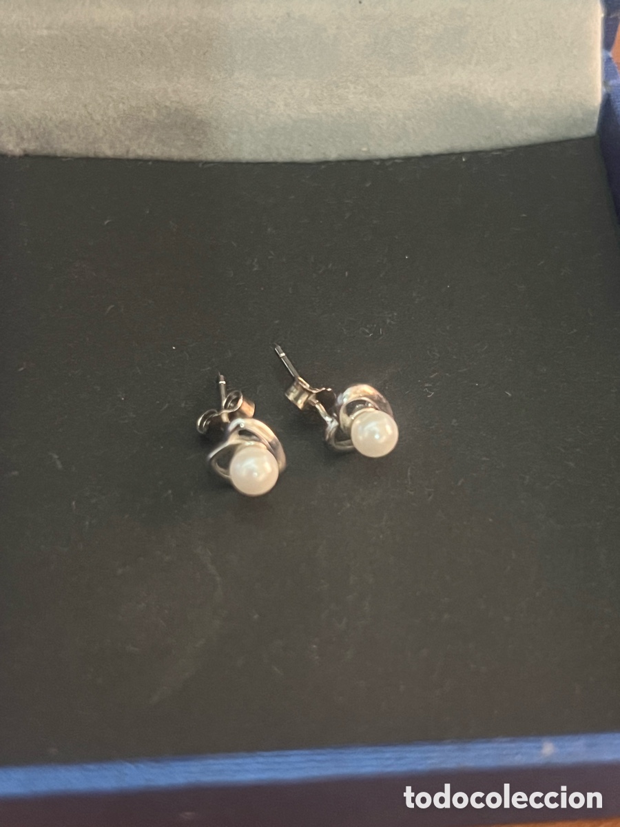 Joyeria: Pendientes Plata De Ley 925 Perla Blanca