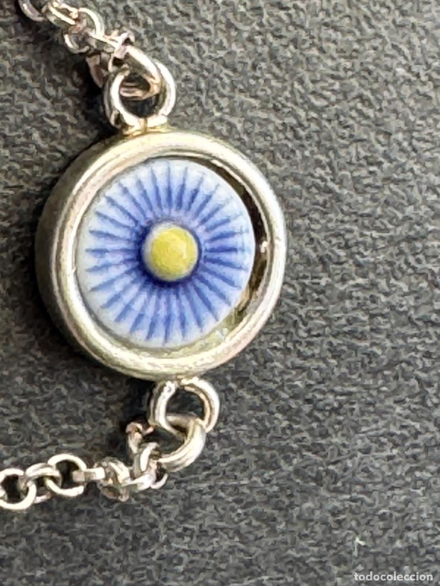 Joyeria: Sargadelos, colgante con cadena de plata de ley. Lugo Galicia