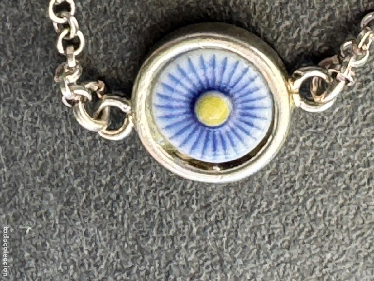 Joyeria: Sargadelos, colgante con cadena de plata de ley. Lugo Galicia