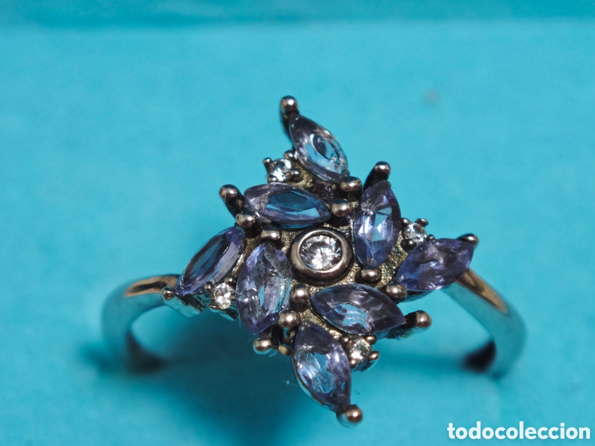 Joyeria: Anillo en plata de ley con tanzanitas naturales - Foto 6