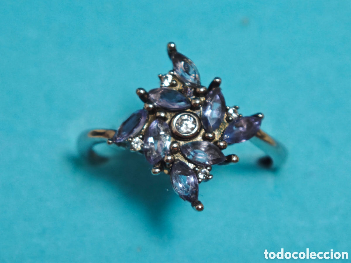 Joyeria: Anillo en plata de ley con tanzanitas naturales - Foto 8