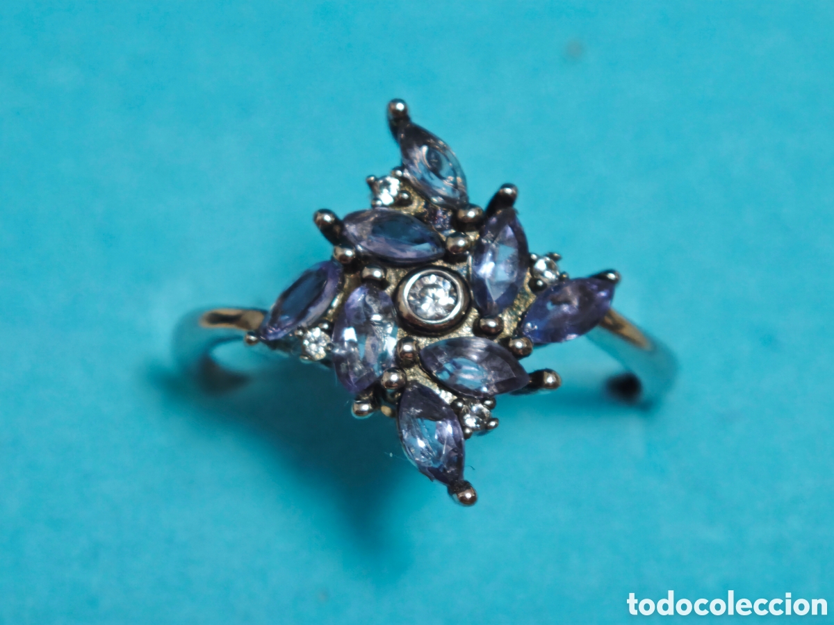 Joyeria: Anillo en plata de ley con tanzanitas naturales - Foto 10